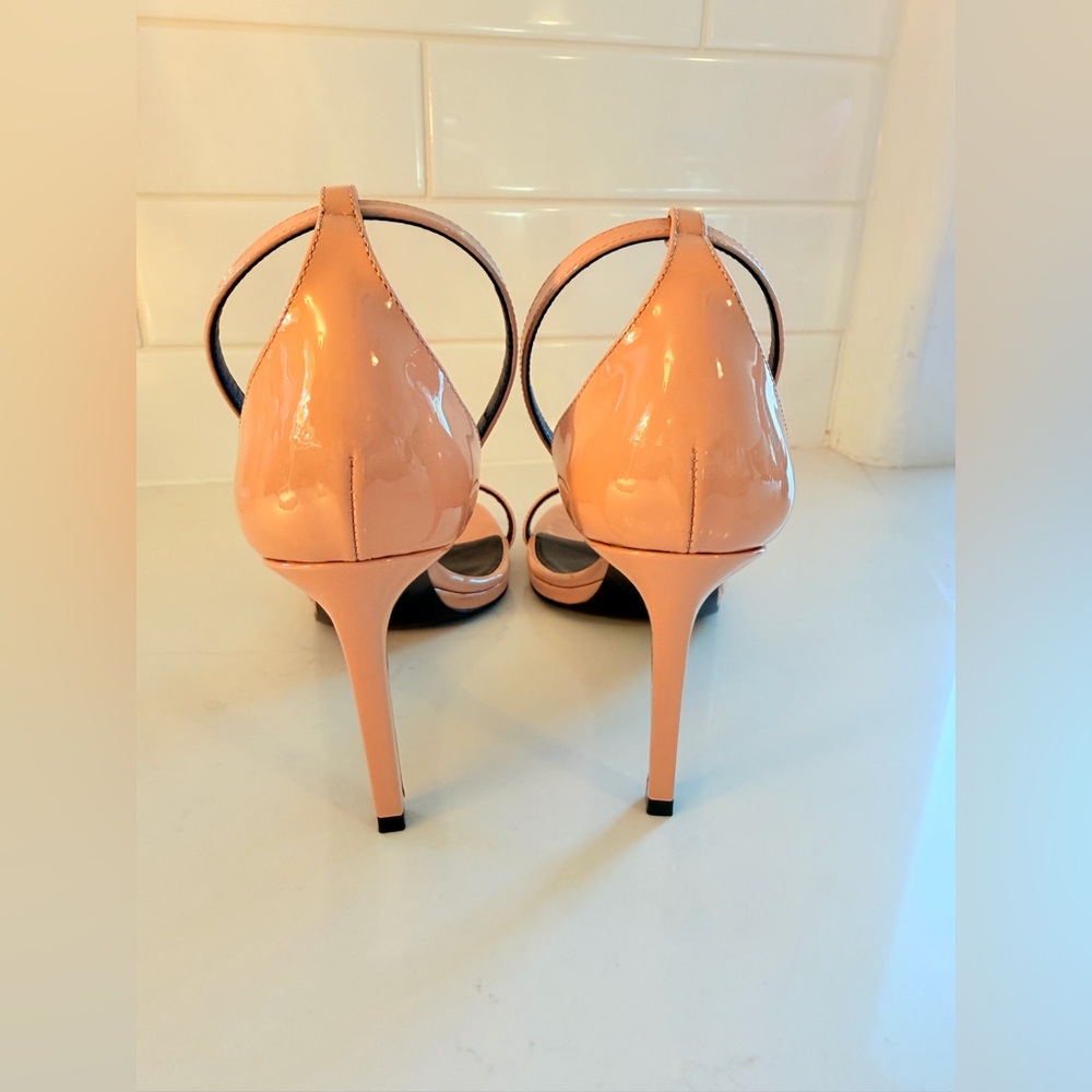 Saint Laurent Blush / Nude Strappy Heels - Women - Picture 4 of 14